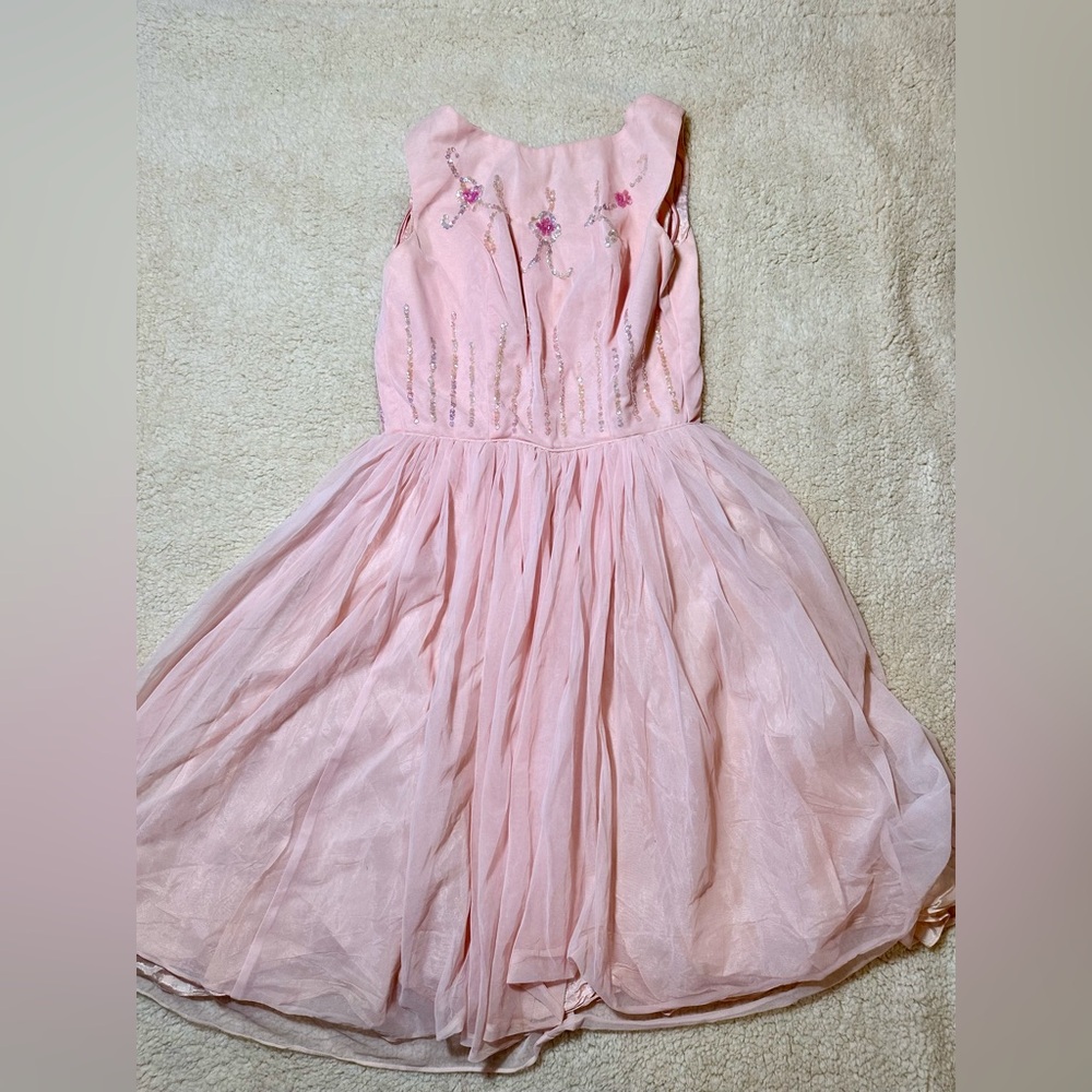 Vintage Pink Frilly Costume Dress Women’s Small